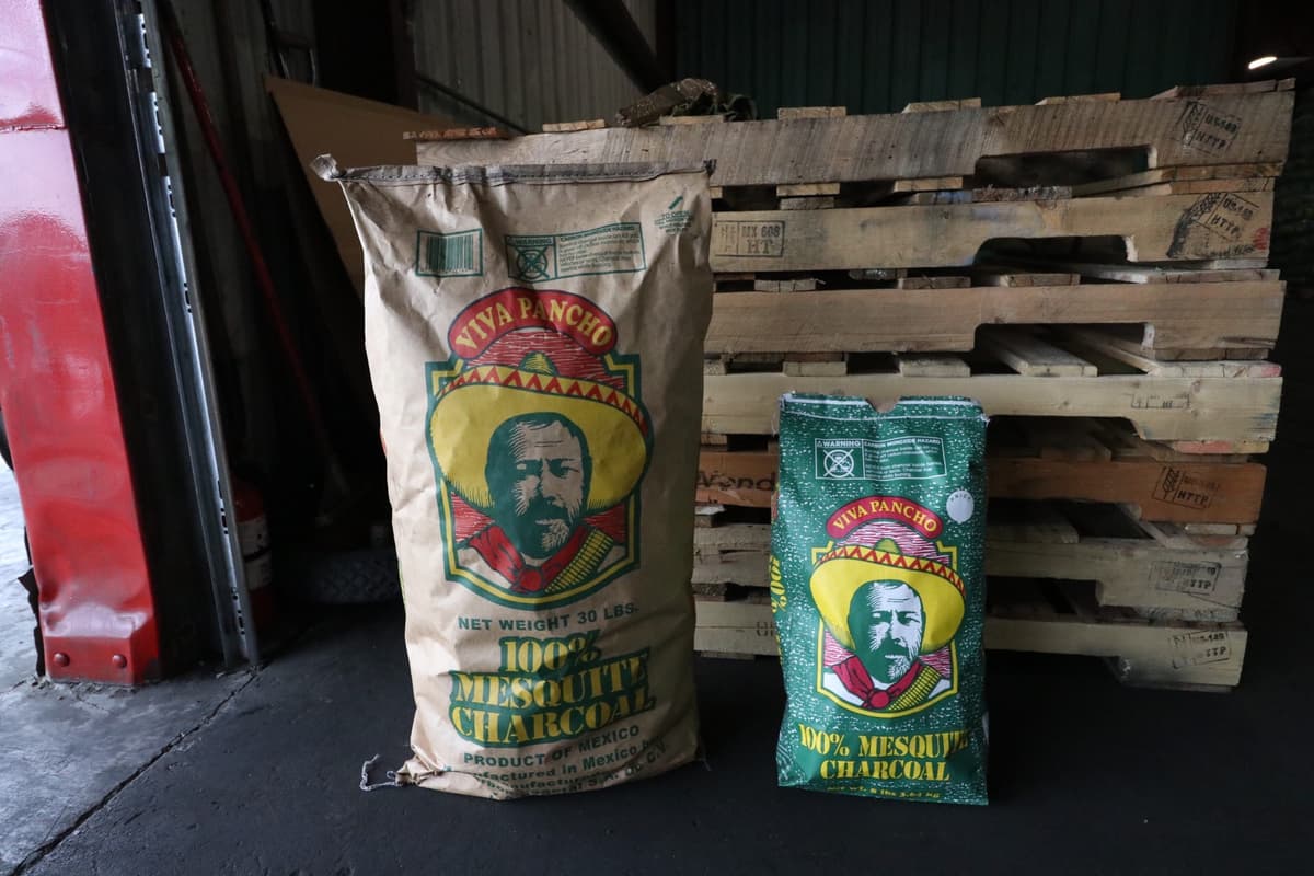 8lb and 30lb mesquite charcoal bags